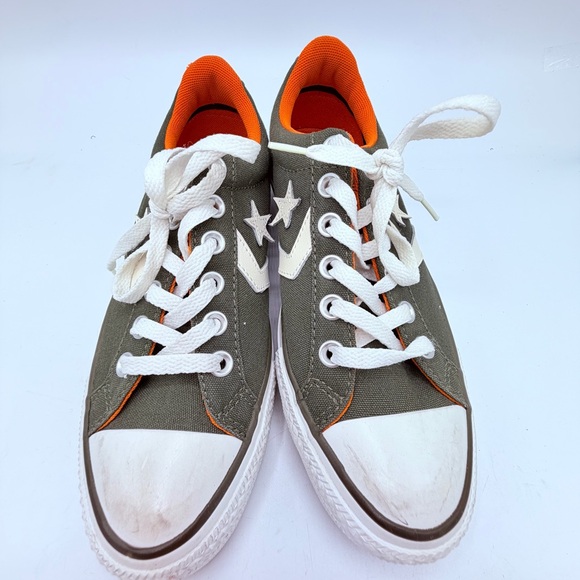 Converse Olive and Orange Low-Tops - Picture 4 of 11